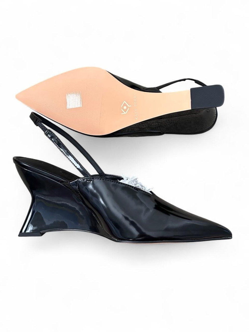 Women’s 9 New in Box Katy Perry Collections sling back wedge heels - Picture 8 of 8